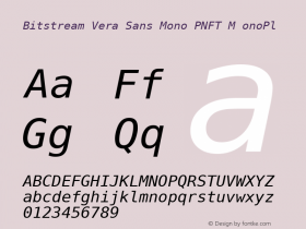 Bitstream Vera Sans Mono PNFT M onoPl Release 1.10 Font Sample