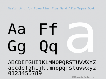 Meslo LG L for Powerline Plus Nerd File Types Book 1.210图片样张