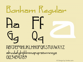 Bonham Regular 1.0 Font Sample