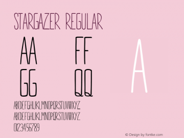 STARGAZER Regular Version 1.000 Font Sample