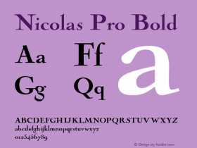 Nicolas Pro Bold Version 1图片样张