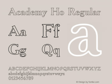 Academy Ho Regular Converted from d:\win\system\ACD75___.HF1 by ALLTYPE图片样张