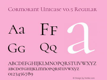 Cormorant Unicase v0.5 Regular Version 1.000图片样张
