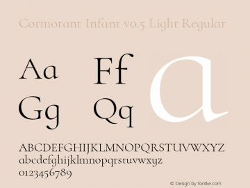 Cormorant Infant v0.5 Light Regular Version 1.000 Font Sample