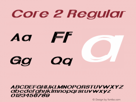 Core 2 Regular 1.0 Mon May 01 13:11:25 1995 Font Sample