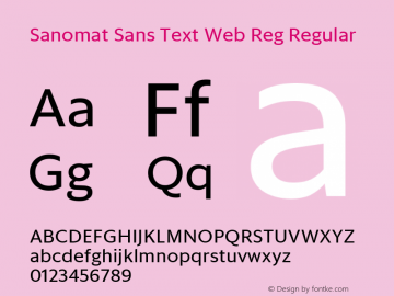 Sanomat Sans Text Web Reg Regular Version 1.1 2015图片样张