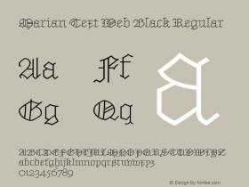 Marian Text Web Black Regular Version 1.1 2014 Font Sample