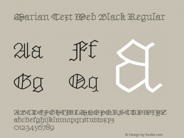 Marian Text Web Black Regular Version 1.1 2014图片样张