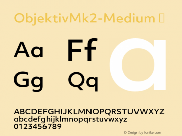 ObjektivMk2-Medium ☞ Version 1.000;com.myfonts.easy.daltonmaag.objektiv.2medium.wfkit2.version.4t69图片样张