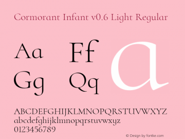 Cormorant Infant v0.6 Light Regular Version 1.000 Font Sample