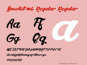 Bowlist ss6 Regular Regular 1.000 Font Sample