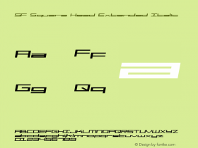 SF Square Head Extended Italic 1.0 Font Sample