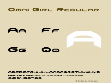 Omni Girl Regular 2 Font Sample
