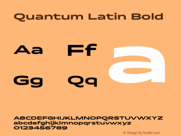 Quantum Latin Bold Version 1.000 Font Sample