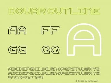 Douar Outline Version 001.000 Font Sample