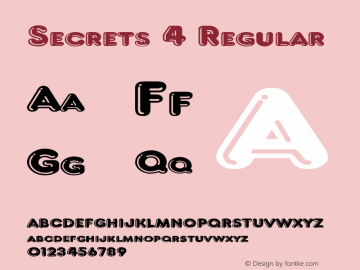 Secrets 4 Regular 1.0 Tue Apr 25 20:59:40 1995 Font Sample