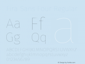 Fira Sans Four Regular Version 4.106 Font Sample