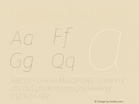 Fira Sans Four Italic Version 4.106图片样张