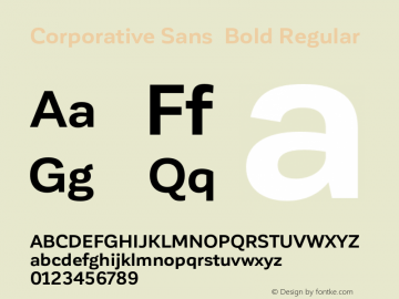 Corporative Sans  Bold Regular Version 1.000;PS 001.000;hotconv 1.0.70;makeotf.lib2.5.58329图片样张