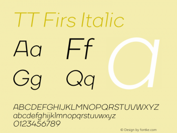 TT Firs Italic Version 1.000图片样张