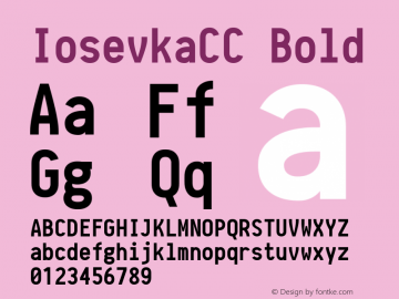 IosevkaCC Bold r0.1.13; ttfautohint (v1.3) Font Sample