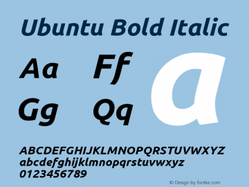 Ubuntu Bold Italic 0.83图片样张