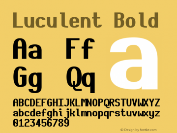 Luculent Bold Version 2.0.0-b4b12eb282a3 Font Sample