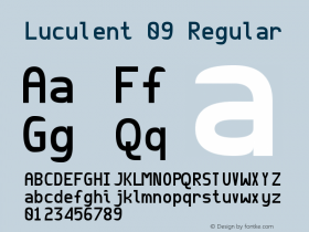 Luculent 09 Regular Version 2.0.0-b4b12eb282a3 Font Sample