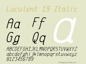 Luculent 19 Italic Version 2.0.0-b4b12eb282a3图片样张