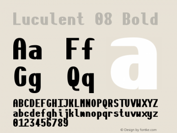 Luculent 08 Bold Version 2.0.0-b4b12eb282a3图片样张