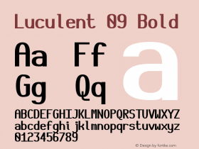 Luculent 09 Bold Version 2.0.0-b4b12eb282a3图片样张