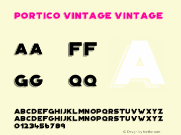 Portico Vintage Vintage Version 1.00 September 26, 2015, initial release Font Sample
