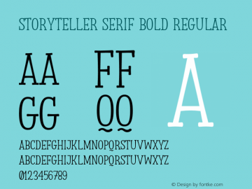Storyteller Serif Bold Regular Version 1.000;PS 001.000;hotconv 1.0.88;makeotf.lib2.5.64775图片样张