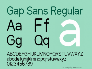 Gap Sans Regular Version 1.6.1 - December 3. 2014 Font Sample