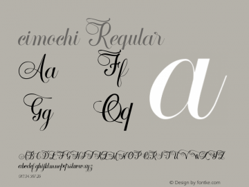 cimochi Regular Version 1.000 Font Sample