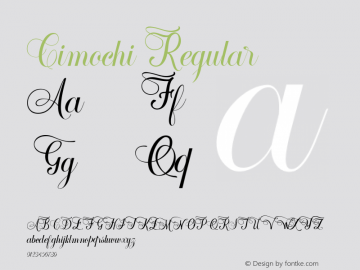 Cimochi Regular Version 1.000 Font Sample