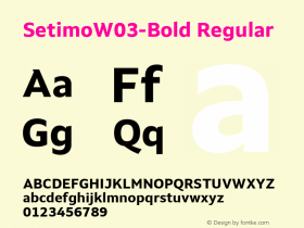 SetimoW03-Bold Regular Version 1.00图片样张