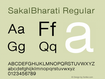 SakalBharati Regular 13.02 Font Sample