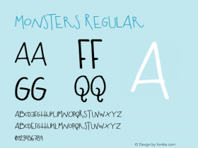 Monsters Regular 1.000 Font Sample