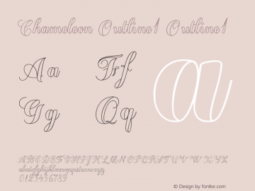 Chameleon Outline1 Outline1 Version 2.000 Font Sample