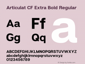 Articulat CF Extra Bold Regular Version 1.030图片样张