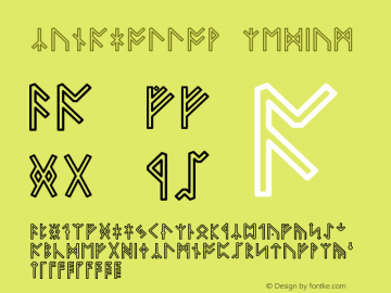 RunaHollow Medium Version 001.000  Font Sample