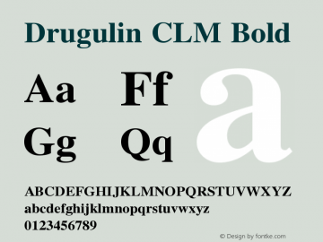 Drugulin CLM Bold Version 0.100图片样张