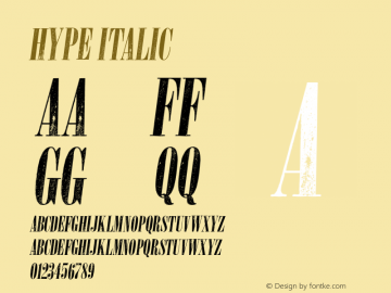 Hype Italic Version 1.000图片样张