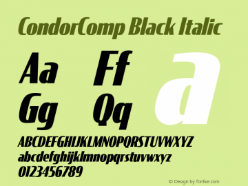 CondorComp Black Italic Version 1.0图片样张