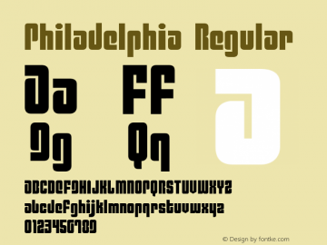 Philadelphia Regular 2 Font Sample