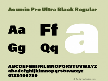 Acumin Pro Ultra Black Regular Version 1.011;PS 1.0;hotconv 1.0.86;makeotf.lib2.5.63406图片样张
