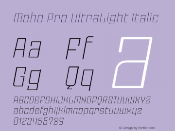 Moho Pro UltraLight Italic Version 3.000图片样张