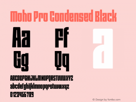 Moho Pro Condensed Black Version 3.000 Font Sample