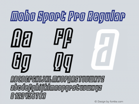 Moho Sport Pro Regular Version 3.000 Font Sample